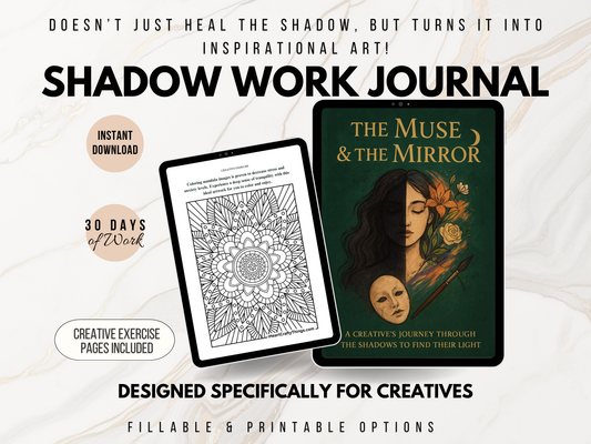 The Muse & The Mirror: Printable and Digital Art Therapy Workbook
