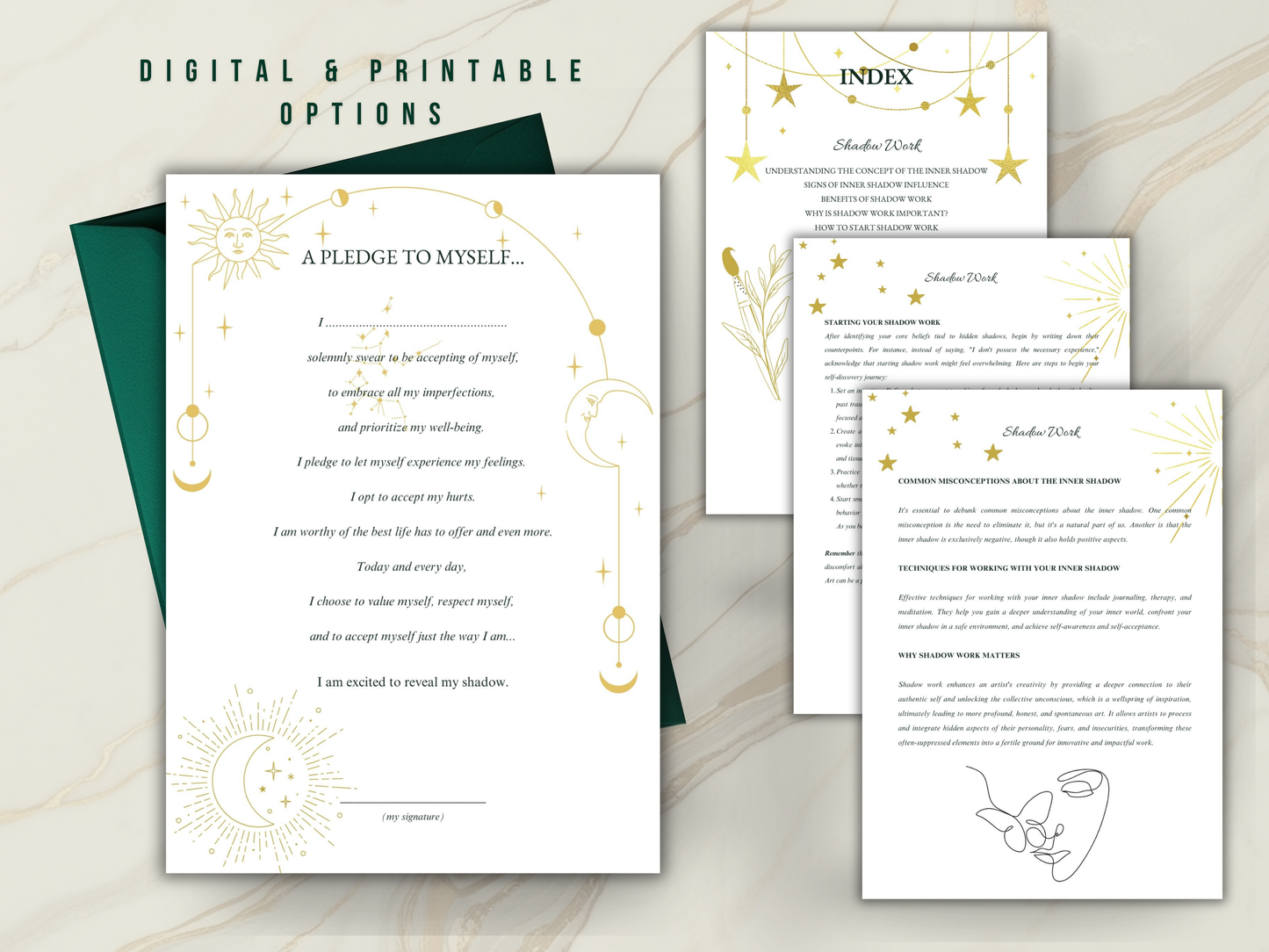 The Muse & The Mirror: Printable and Digital Art Therapy Workbook