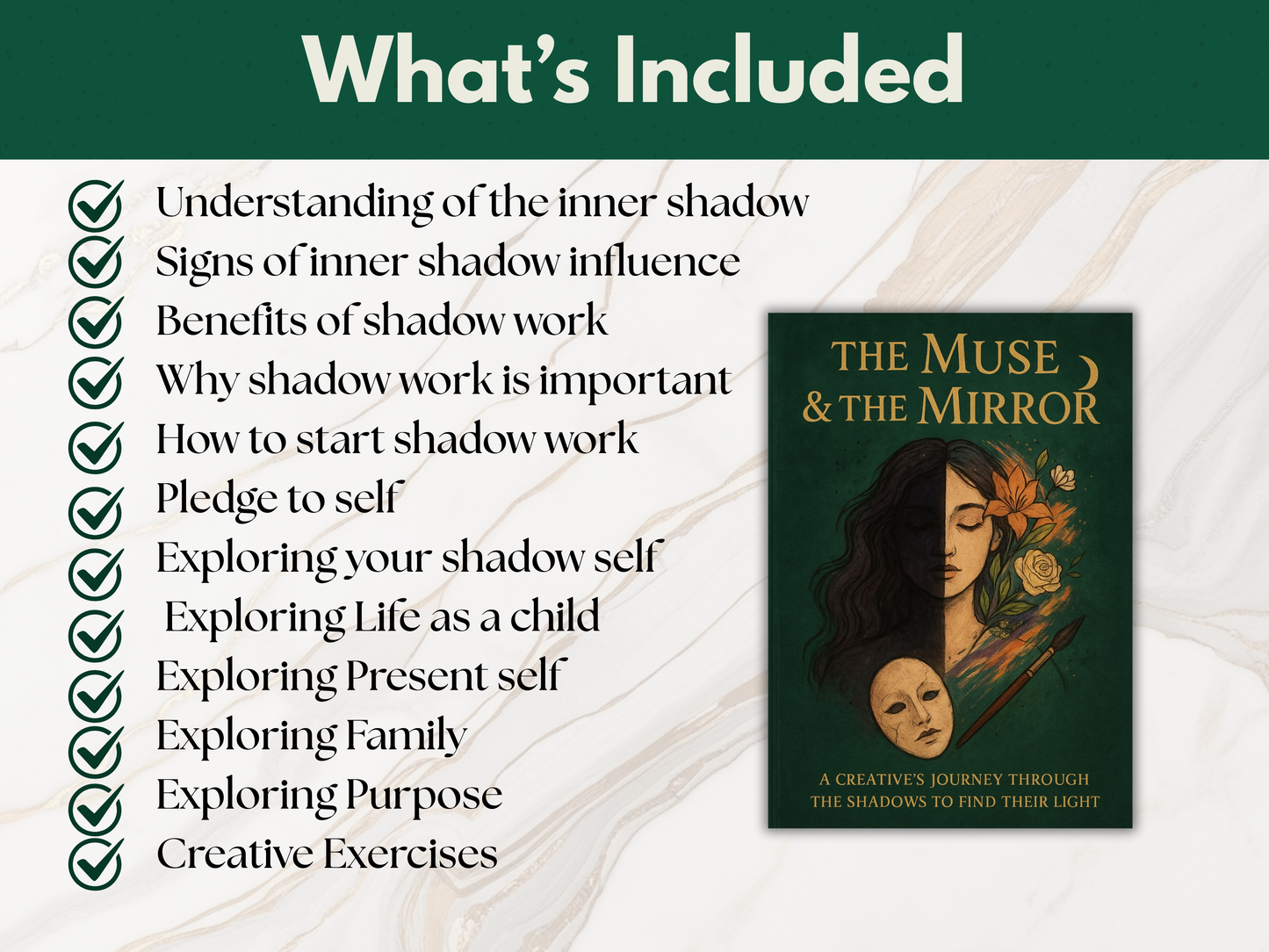 The Muse & The Mirror: Printable and Digital Art Therapy Workbook