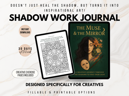 The Muse & The Mirror: Printable and Digital Art Therapy Workbook